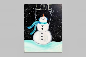 Vritual Paint Nite: Winter Snowman Love (Ages 13+)